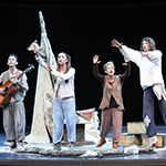 Photo of Bamboozle's AS production Storm in performance at Shanghai Children's Art Theatre.