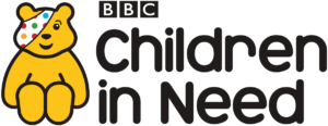 Children in need logo with Pudsey bear