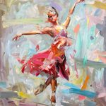 Image of dynamic painting of a ballet dancer